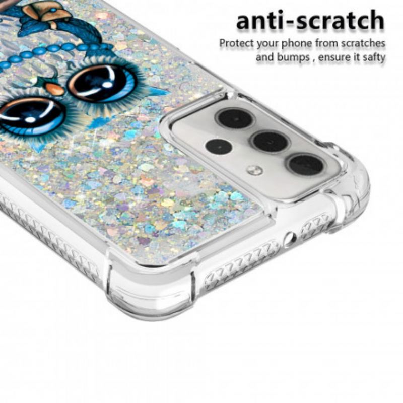 Coque Samsung Galaxy A32 5G Miss Hibou Paillettes