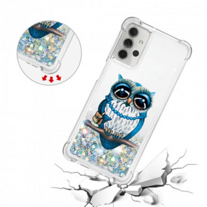 Coque Samsung Galaxy A32 5G Miss Hibou Paillettes