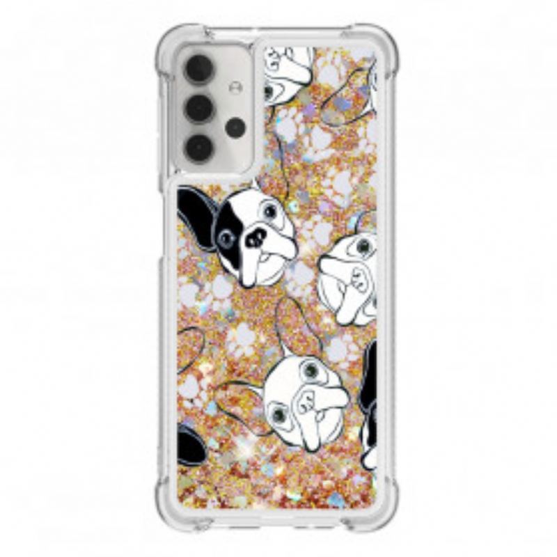 Coque Samsung Galaxy A32 5G Mr Chien Paillettes