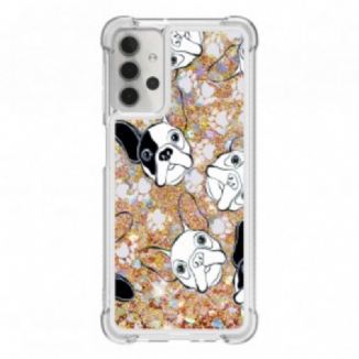 Coque Samsung Galaxy A32 5G Mr Chien Paillettes