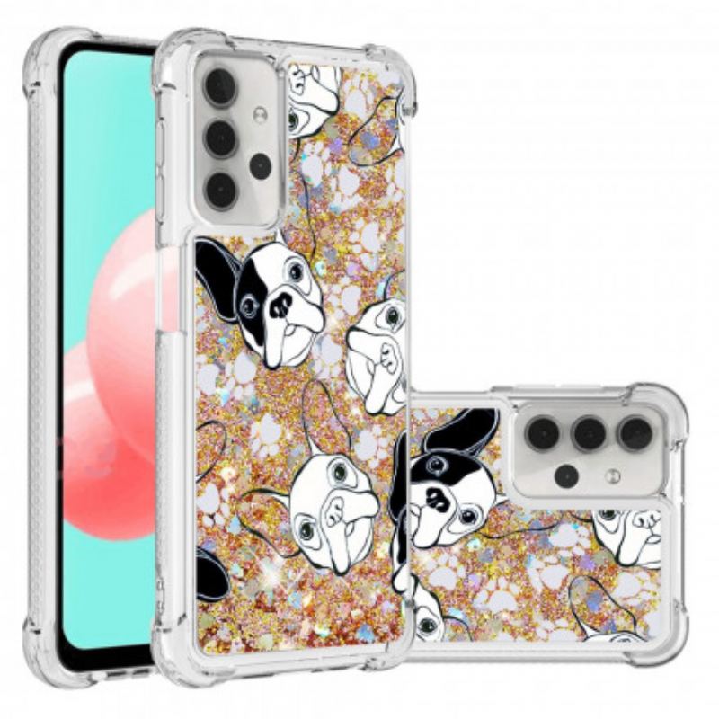 Coque Samsung Galaxy A32 5G Mr Chien Paillettes