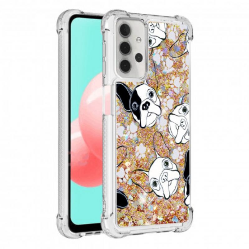 Coque Samsung Galaxy A32 5G Mr Chien Paillettes