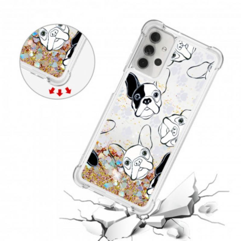 Coque Samsung Galaxy A32 5G Mr Chien Paillettes