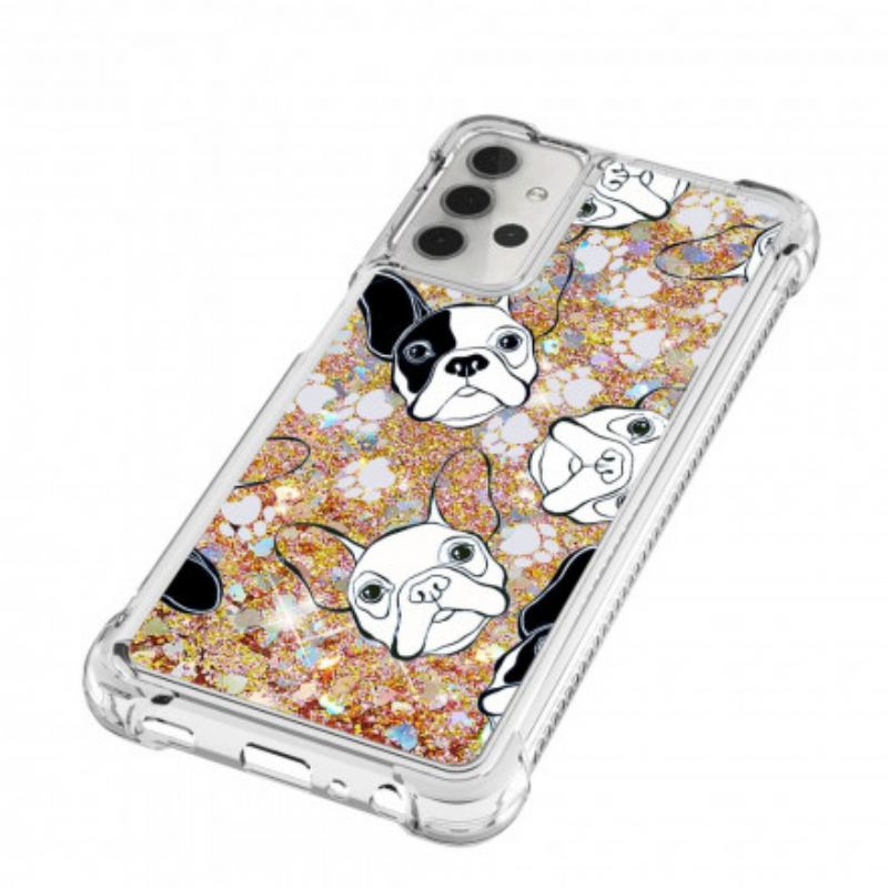 Coque Samsung Galaxy A32 5G Mr Chien Paillettes