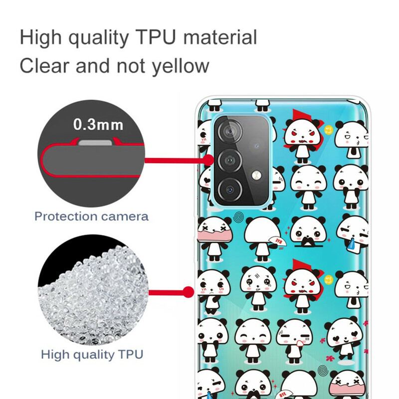 Coque Samsung Galaxy A32 5G Transparente Funny Pandas