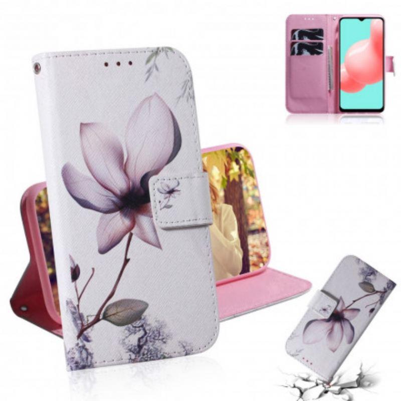 Housse Samsung Galaxy A32 5G Fleur Vieux Rose