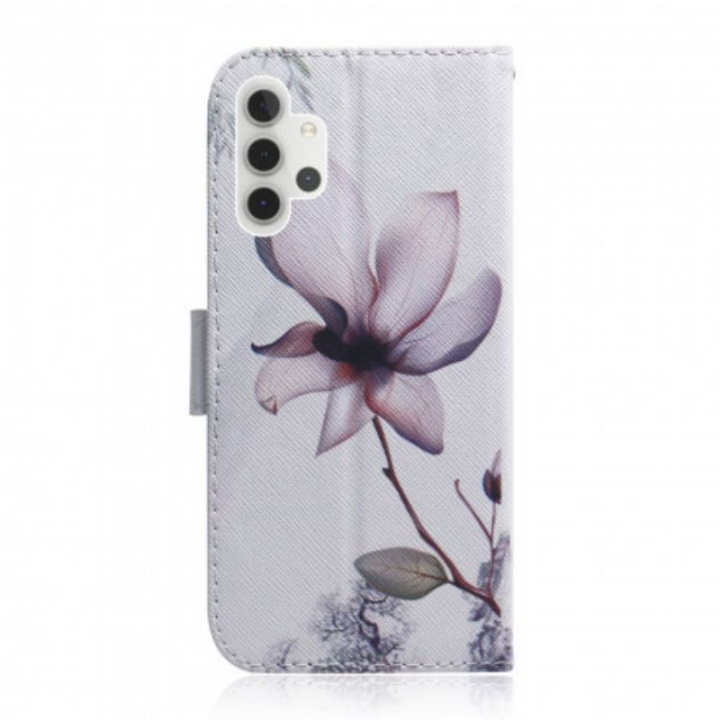 Housse Samsung Galaxy A32 5G Fleur Vieux Rose