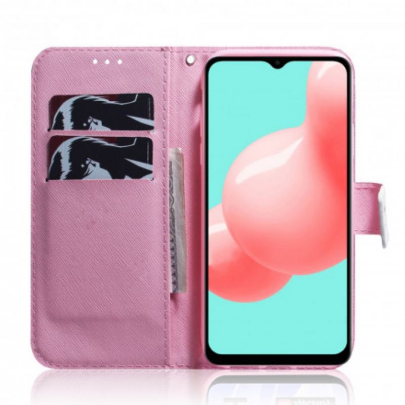 Housse Samsung Galaxy A32 5G Fleur Vieux Rose