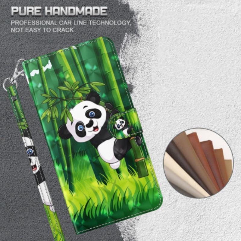 Housse Samsung Galaxy A32 5G Light Spot Panda et Bambou