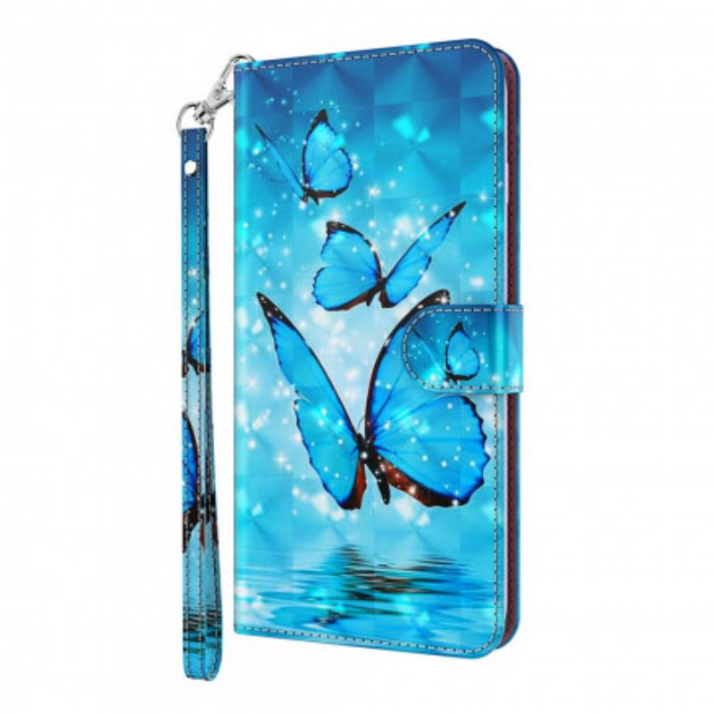 Housse Samsung Galaxy A32 5G Light Spot Papillons Bleus Volants