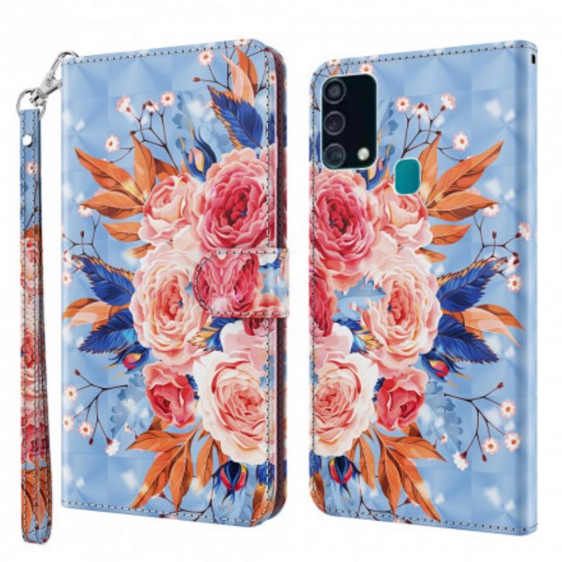 Housse Samsung Galaxy A32 5G Light Spot Romantique avec Lanière