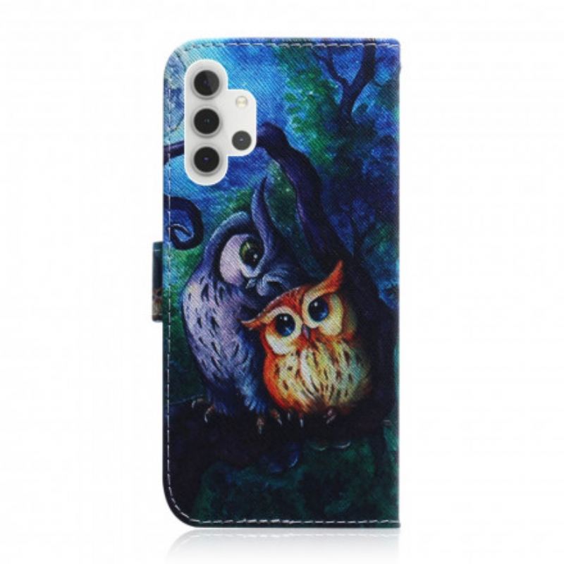 Housse Samsung Galaxy A32 5G Peinture de Hiboux