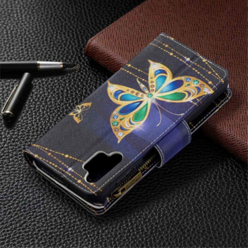 Housse Samsung Galaxy A32 5G Poche Zippée Papillons Art