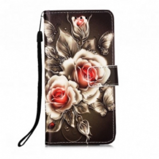 Housse Samsung Galaxy A32 5G Roses Dorées