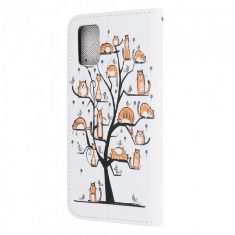 Housse Samsung Galaxy A432 5G Funky Cats à Lanière