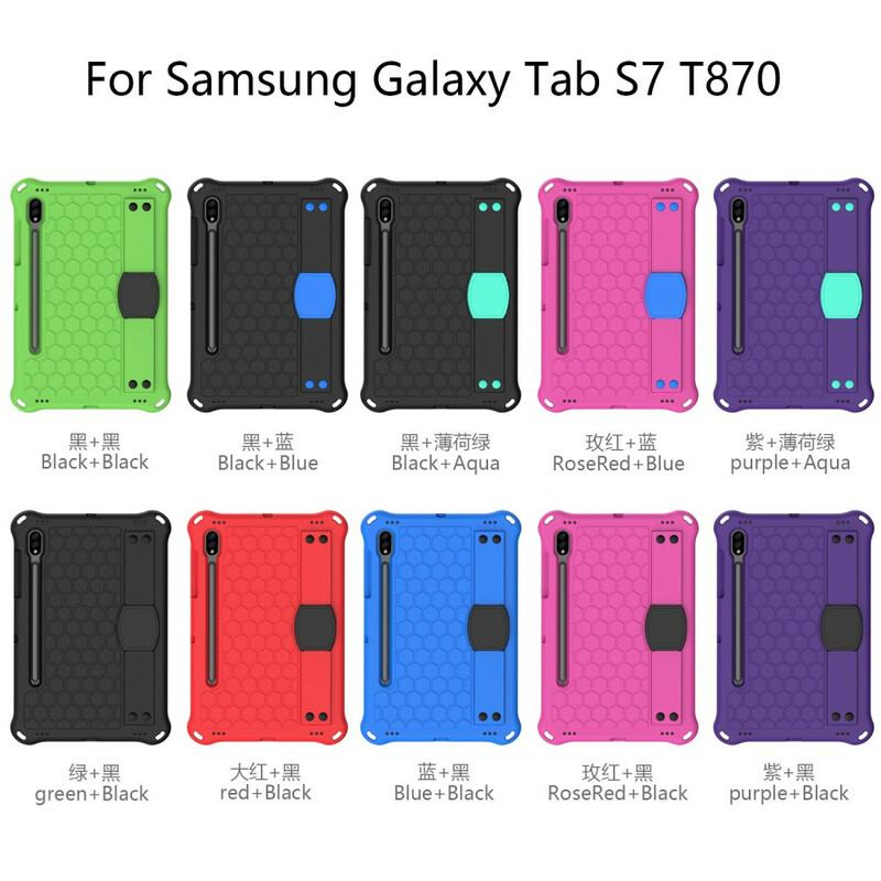 Coque Samsung Galaxy Tab S8 / Tab S7 EVA avec Sangle-Support et Bandoulière