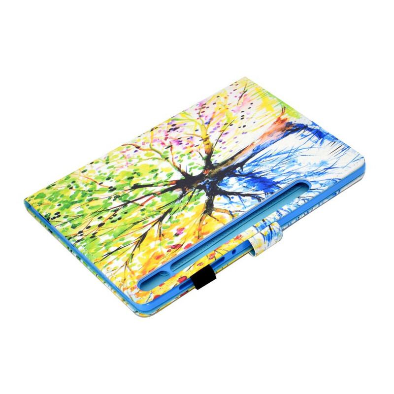 Housse Samsung Galaxy Tab S8 / Tab S7 Arbre Aquarelle