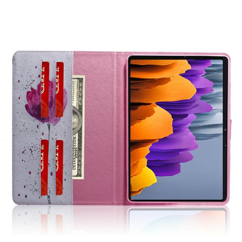 Housse Samsung Galaxy Tab S8 / Tab S7 Coquelicot