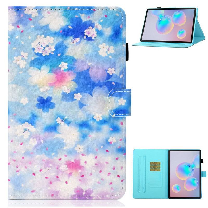 Housse Samsung Galaxy Tab S8 / Tab S7 Fleurs Aquarelle