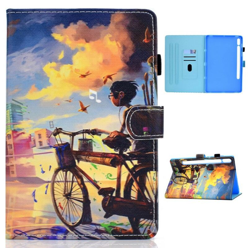 Housse Samsung Galaxy Tab S8 / Tab S7 Vélo Art