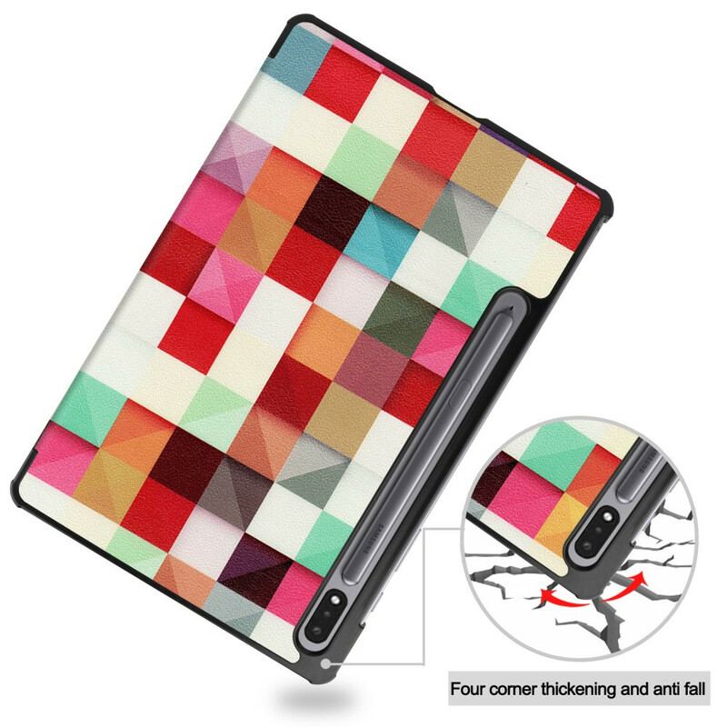 Smart Case Samsung Galaxy Tab S8 / Tab S7 Mosaïque Porte-Stylet