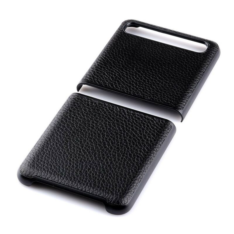 Coque Samsung Galaxy Z Flip Simili Cuir Litchi