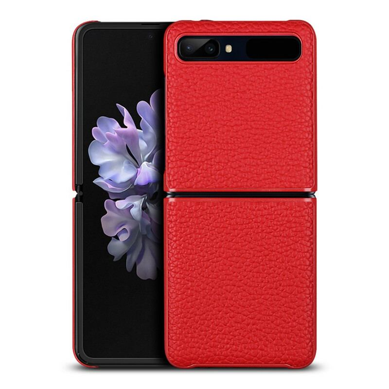 Coque Samsung Galaxy Z Flip Véritable Cuir Litchi