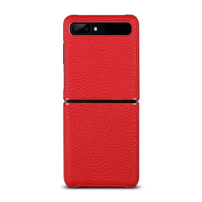 Coque Samsung Galaxy Z Flip Véritable Cuir Litchi