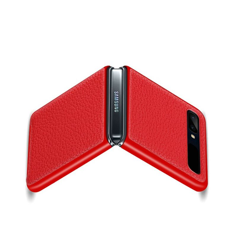 Coque Samsung Galaxy Z Flip Véritable Cuir Litchi