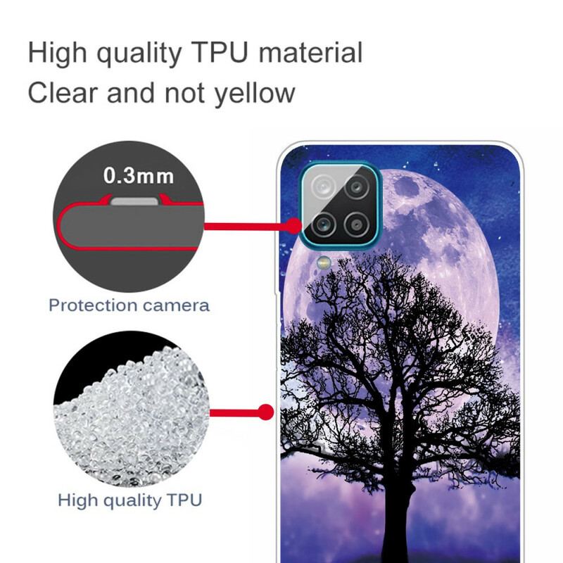 Coque Samsung Galaxy A12 / M12 Arbre et Lune