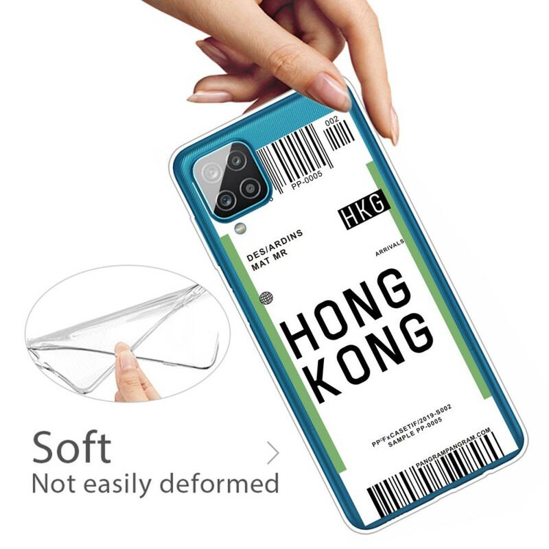 Coque Samsung Galaxy A12 / M12 Boarding Pass to Hong Kong