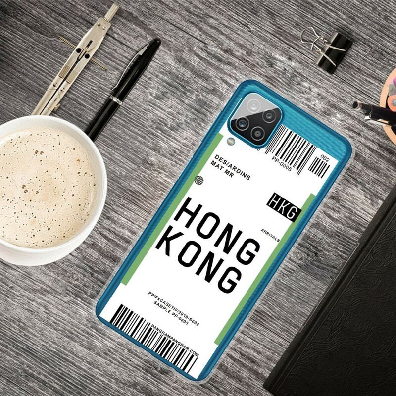 Coque Samsung Galaxy A12 / M12 Boarding Pass to Hong Kong