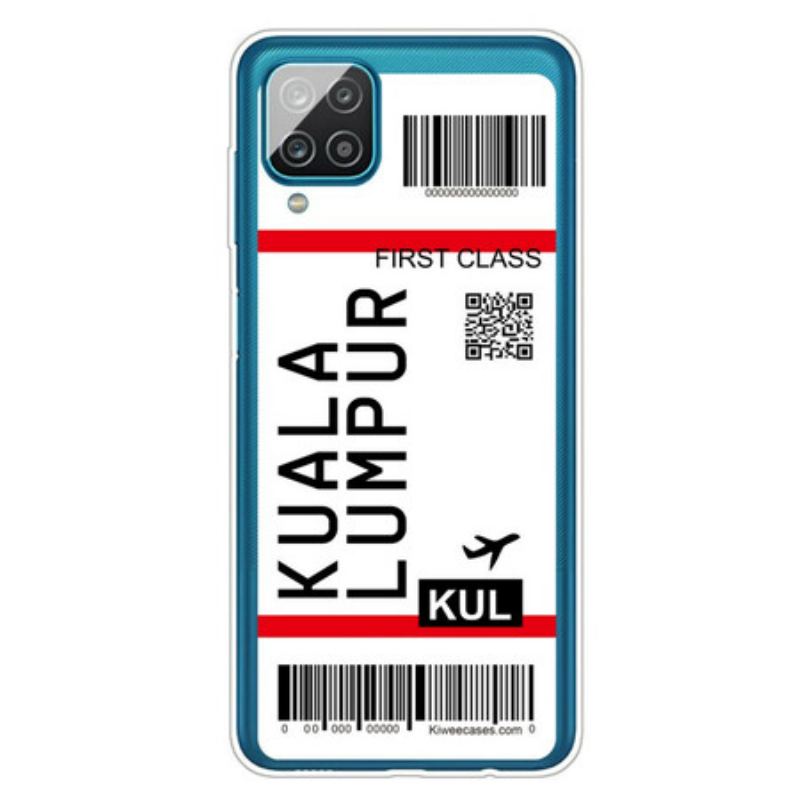 Coque Samsung Galaxy A12 / M12 Boarding Pass to Kuala Lumpur