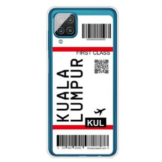 Coque Samsung Galaxy A12 / M12 Boarding Pass to Kuala Lumpur