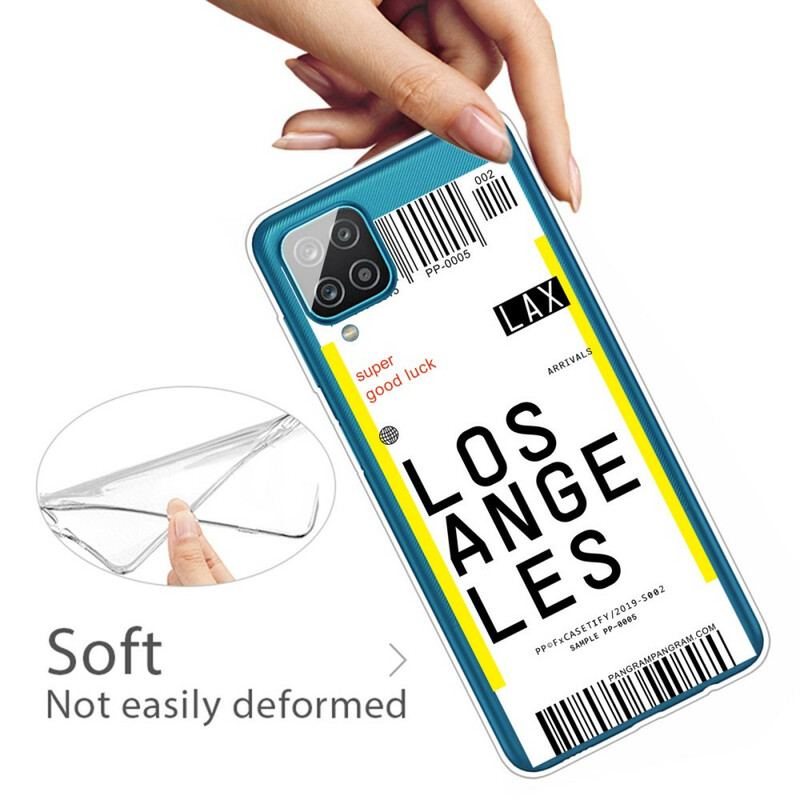 Coque Samsung Galaxy A12 / M12 Boarding Pass to Los Angeles