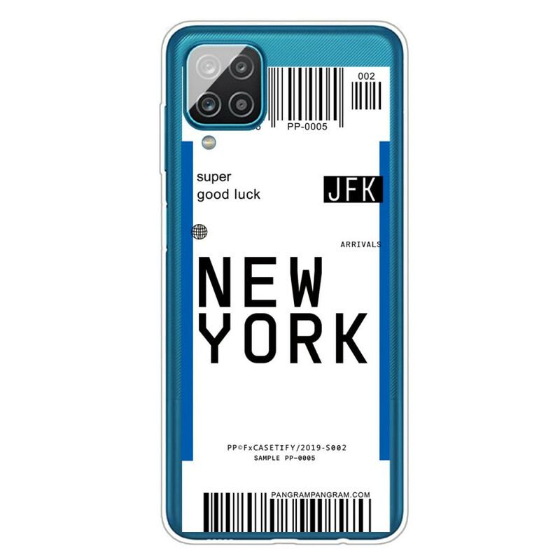 Coque Samsung Galaxy A12 / M12 Boarding Pass to New York