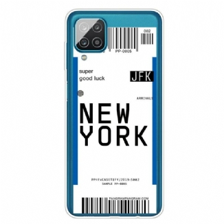 Coque Samsung Galaxy A12 / M12 Boarding Pass to New York