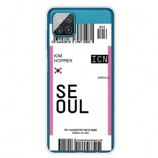 Coque Samsung Galaxy A12 / M12 Boarding Pass to Seoul