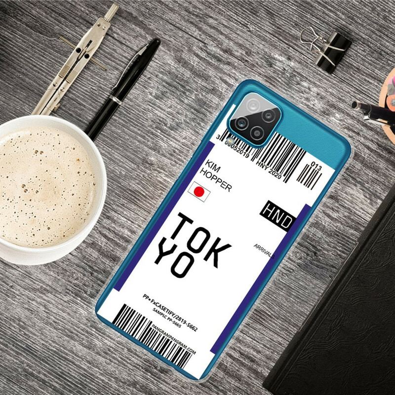 Coque Samsung Galaxy A12 / M12 Boarding Pass to Tokyo