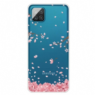 Coque Samsung Galaxy A12 / M12 Branches à Fleurs