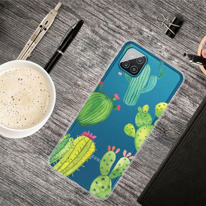 Coque Samsung Galaxy A12 / M12 Cactus Aquarelle