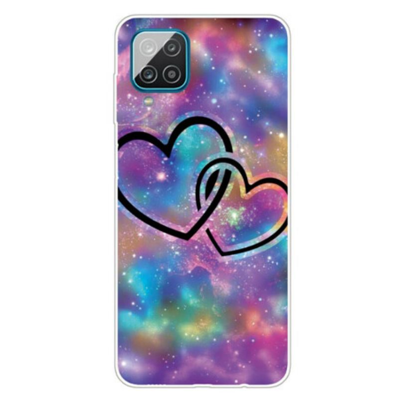 Coque Samsung Galaxy A12 / M12 Coeurs Enchaînés