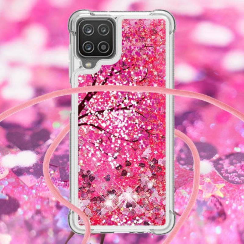 Coque Samsung Galaxy A12 / M12 à Cordon Paillettes Arbre