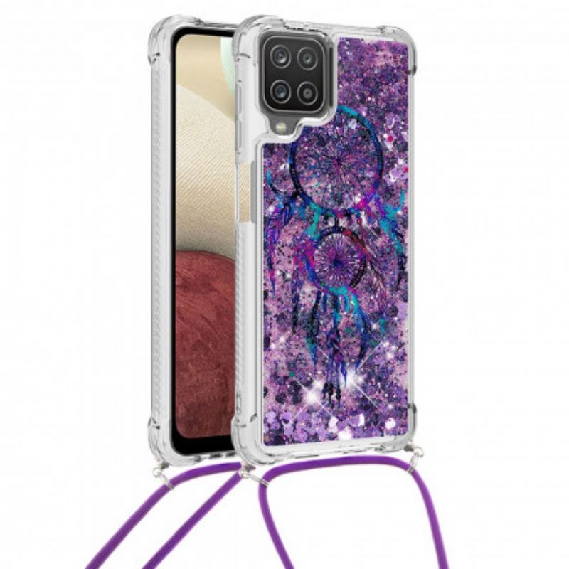 Coque Samsung Galaxy A12 / M12 à Cordon Paillettes Attrape Rêves