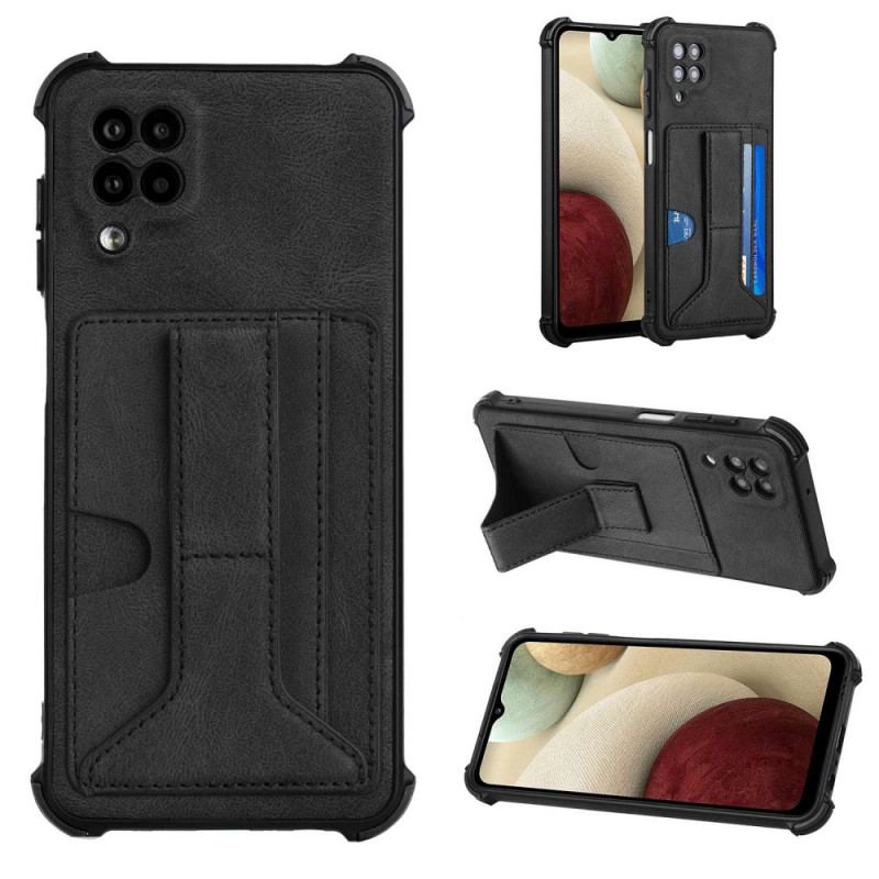 Coque Samsung Galaxy A12 / M12 Cuir Support et Porte-Cartes