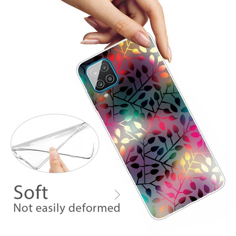 Coque Samsung Galaxy A12 / M12 Feuilles