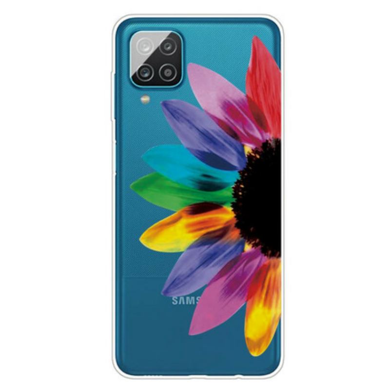 Coque Samsung Galaxy A12 / M12 Fleur Colorée