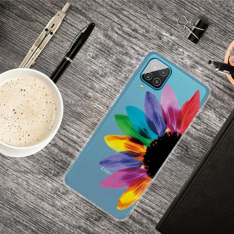 Coque Samsung Galaxy A12 / M12 Fleur Colorée