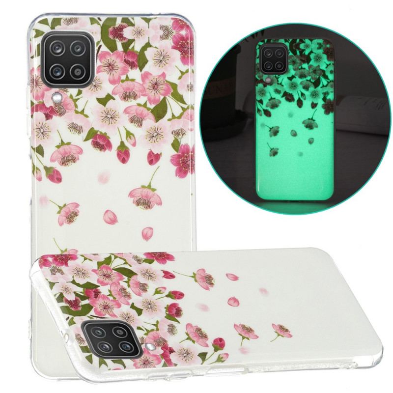 Coque Samsung Galaxy A12 / M12 Fleurs Fluorescentes