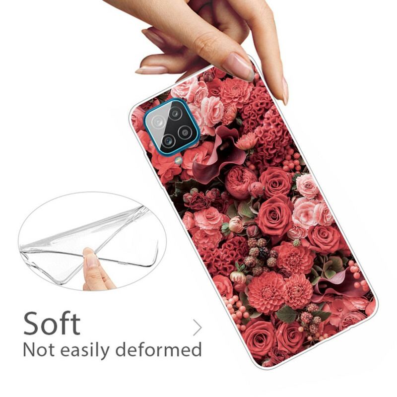 Coque Samsung Galaxy A12 / M12 Fleurs Intenses